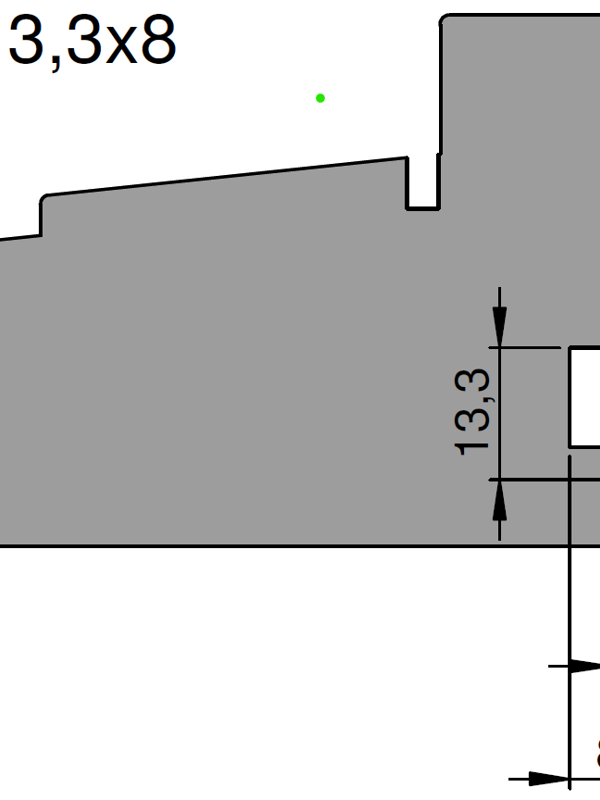 Invändigt smygspår för gips eller smygbräda