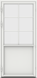 Original Trä 100, altandörr med fyllning SP2.1, utsida stängd