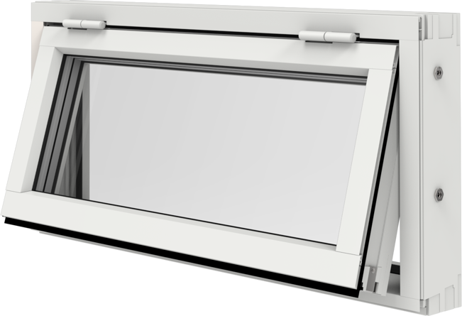Original Alu 100 och Precision, Överkantshängt fönster utsida öppet